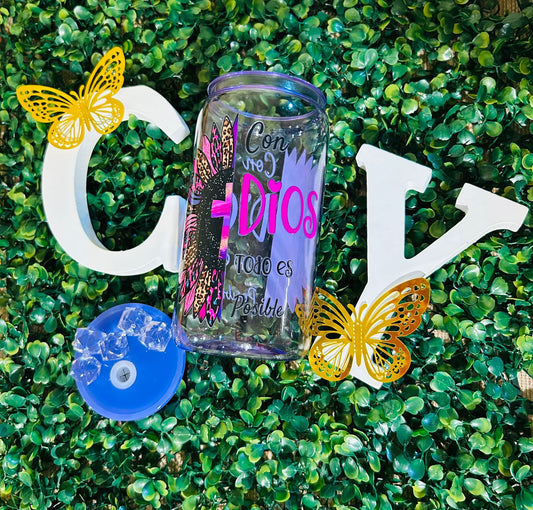 Vaso plástico de color personalizado 💖